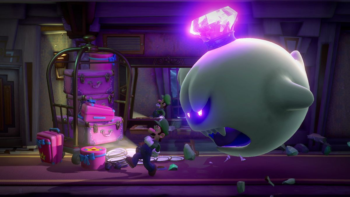 King Boo jagar Luigi i Luigi's Mansion 3