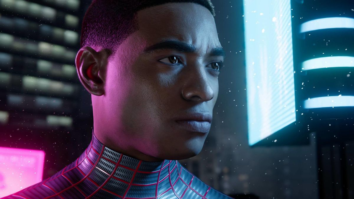 Den unga nya hjältans ansikte i Spider-Man: Miles Morales