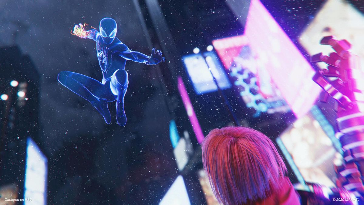 Miles Morales hoppar ner i stealth-läge i Spider-Man: Miles Morales