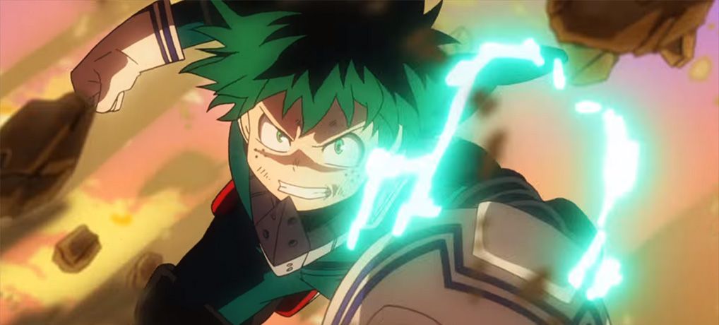 Deku stansar en sten i My Hero Academia