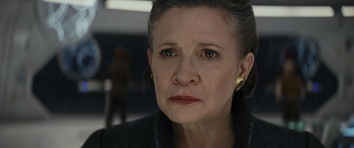 Carrie Fisher som Leia i Star Wars: The Last Jedi