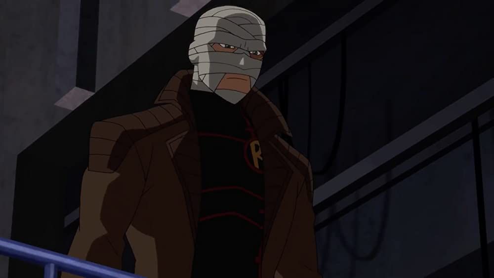 En uppstånden Jason Todd som skurken Hush in the Death in the Family animerad film. 