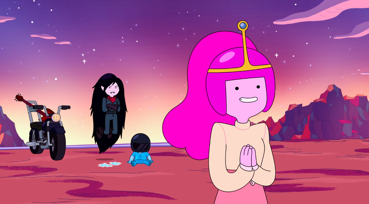 Marceline och Princess Bubblegum närmar sig Glasriket i öknen i avlägsna länder - Obsidian