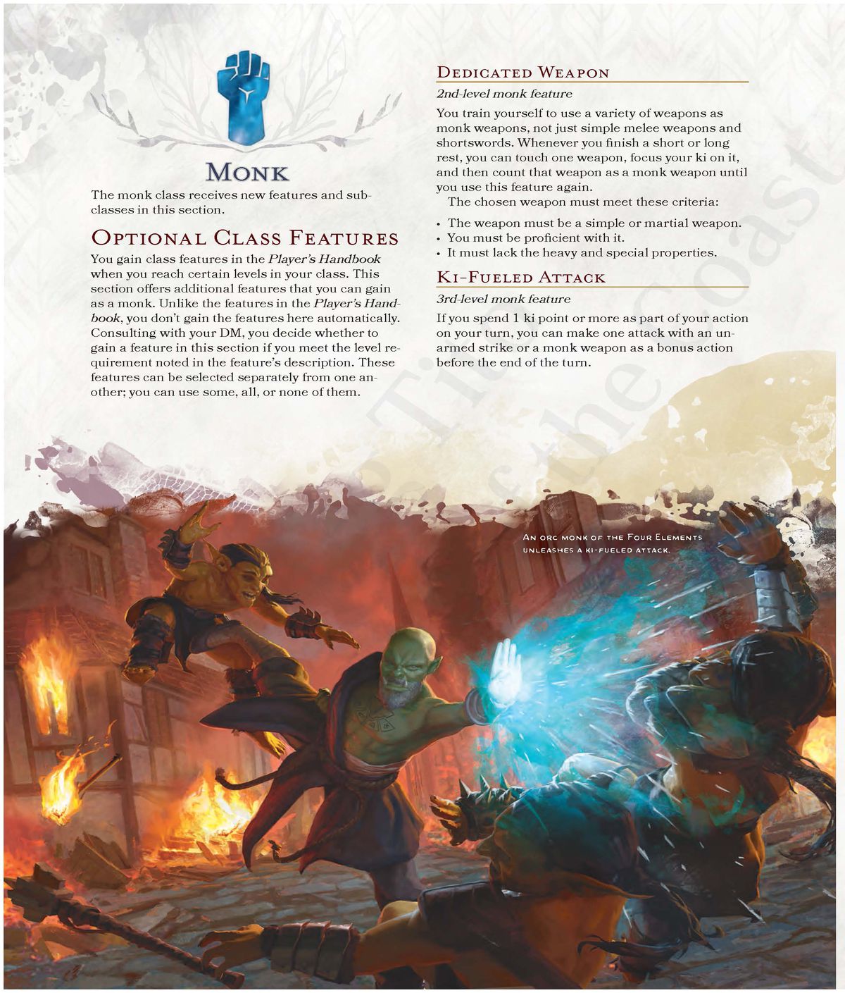Sidan 48 från Tasha's Cauldron of Everything innehåller nya funktioner i munkklassen.