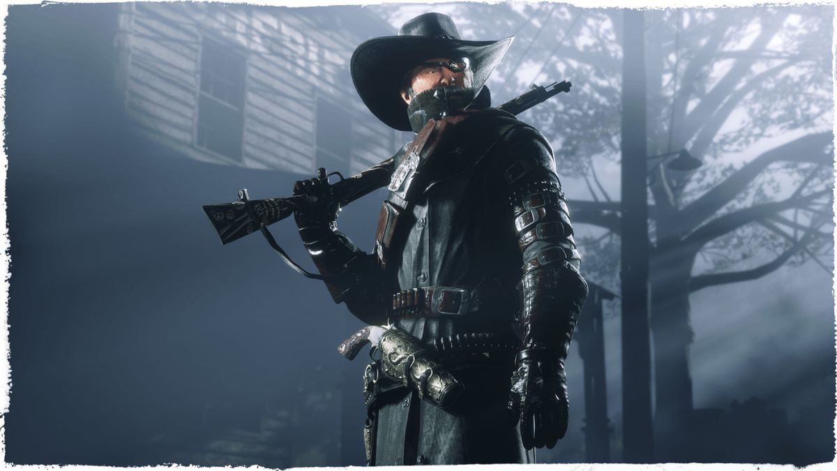 en maskerad bounty hunter i Red Dead Online