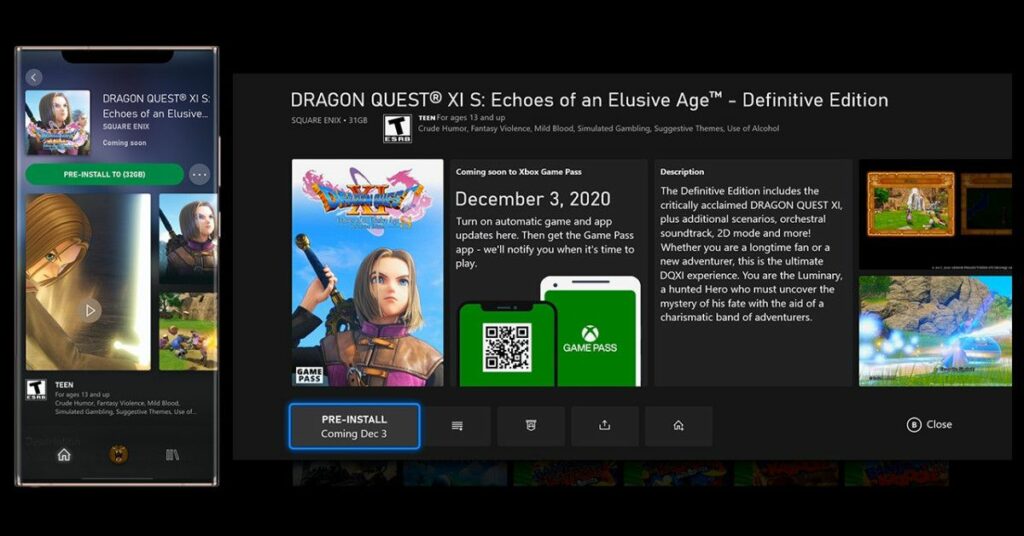 Xbox-uppdatering förförladdar till Game Pass