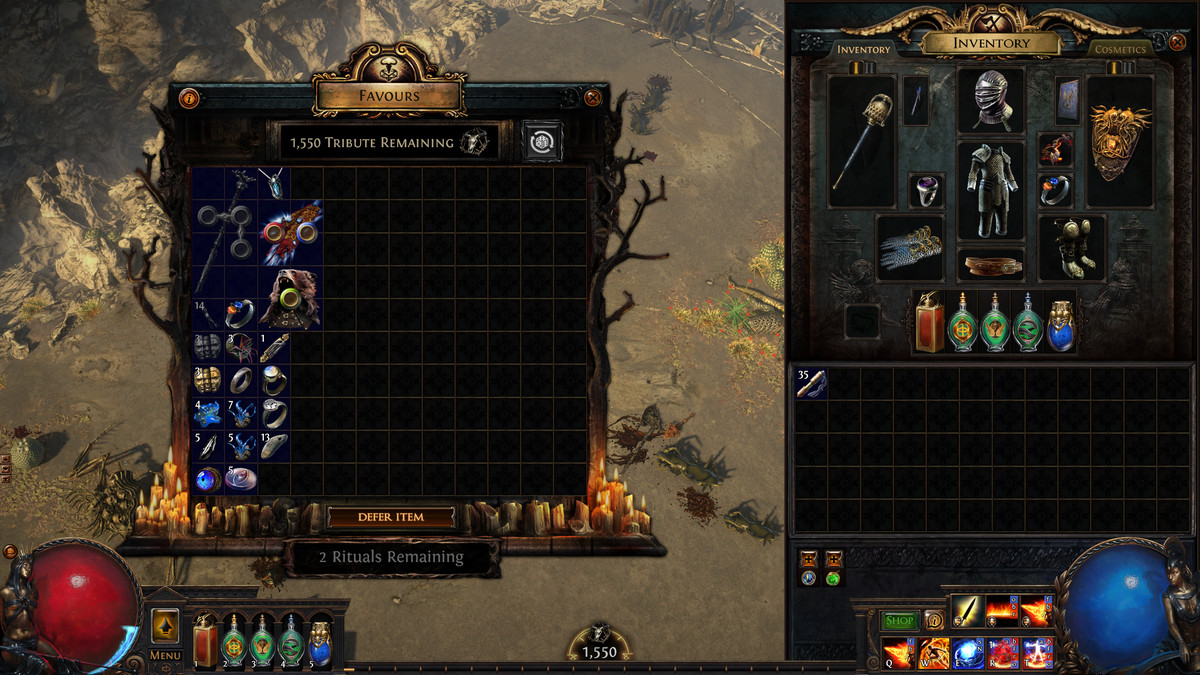 Path of Exile: Echoes of the Atlas Ritual Tribute shop