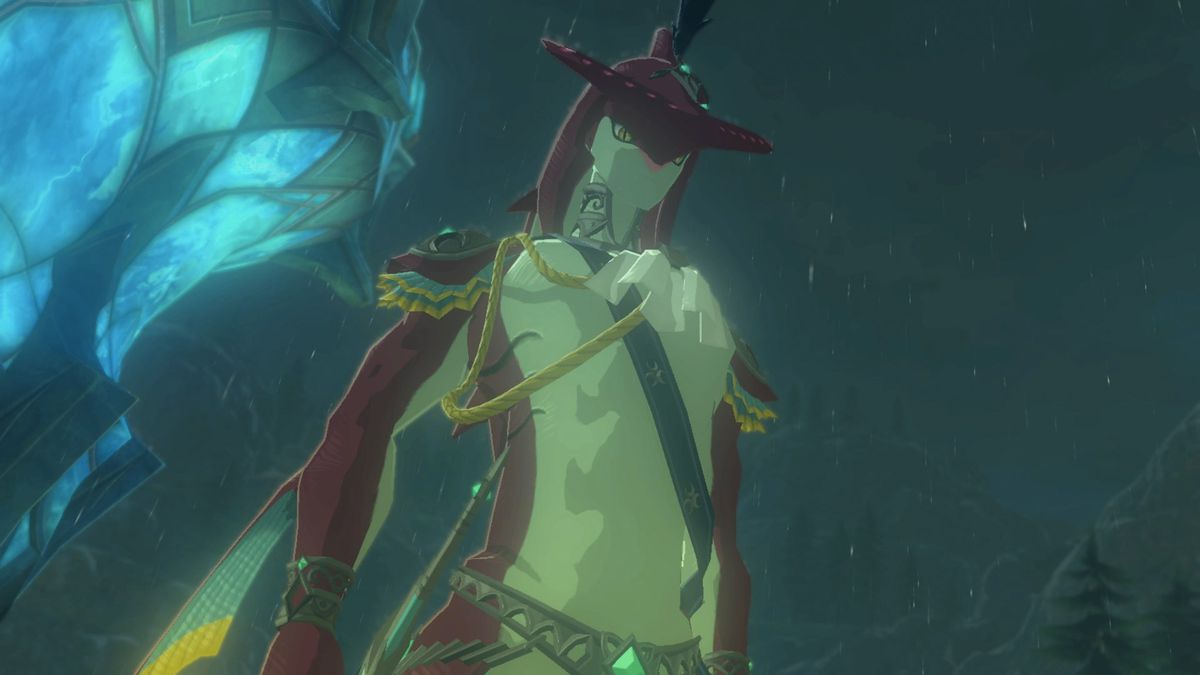 Prins Sidon, en fiskman, ser lång och stilig ut i The Legend of Zelda: Breath of the Wild.