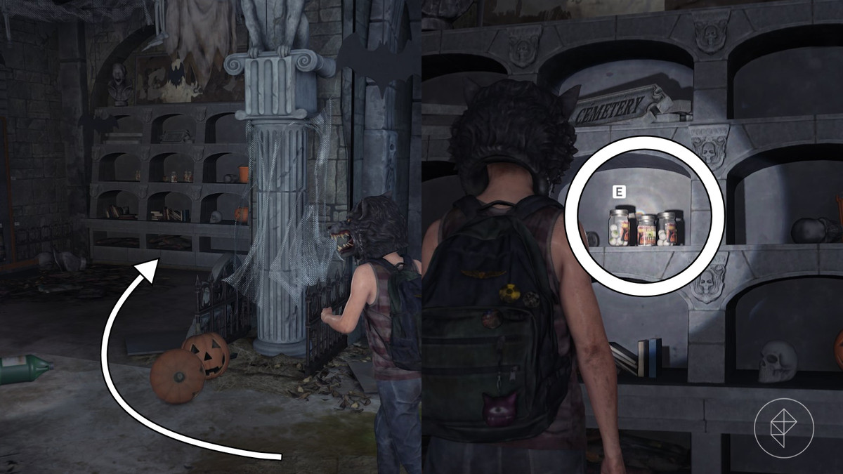 Optional conversation location in the Mallrats section of the Left Behind DLC in The Last of Us Part 1