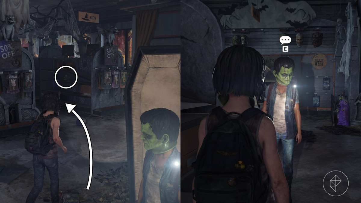 Optional conversaiton 8 location in the Mallrats section of the Left Behind DLC in The Last of Us Part 1