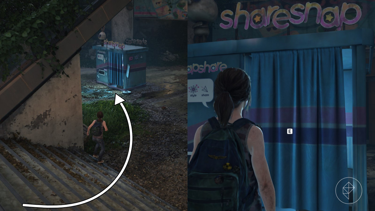 Optional conversation 13 location in the Fun and Games section of the Left Behind DLC in The Last of Us Part 1