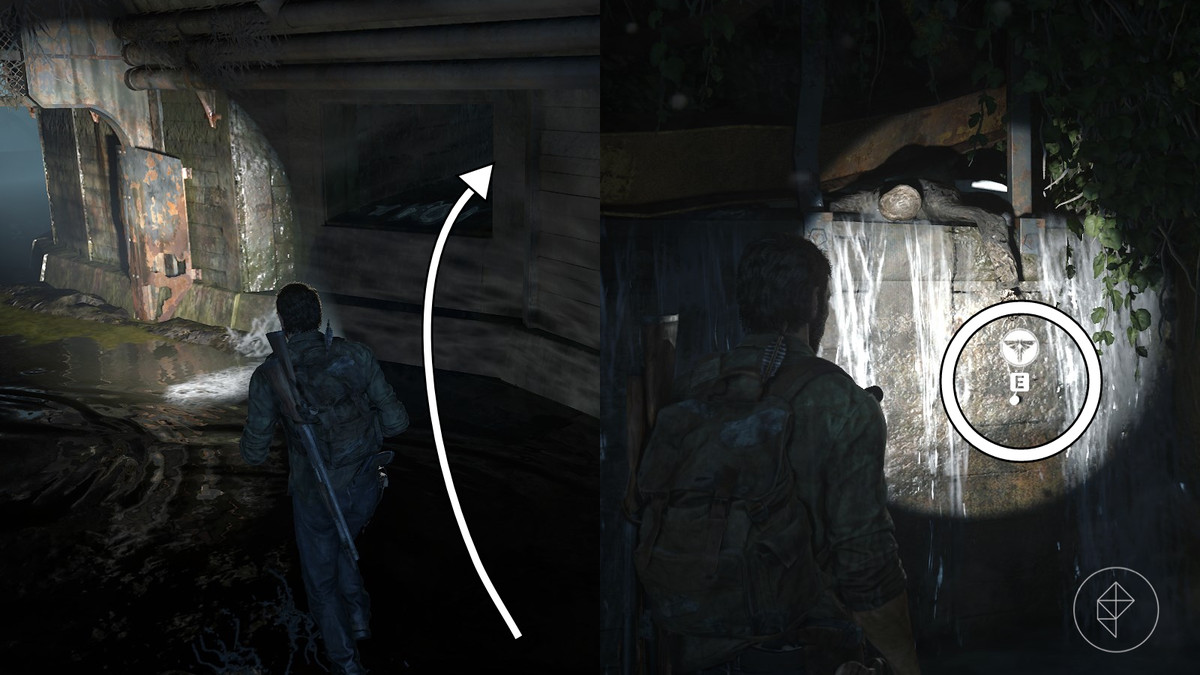 Robert Righetti Firefly pendant location in the The Sewers section of the The Suburbs chapter in The Last of Us Part 1
