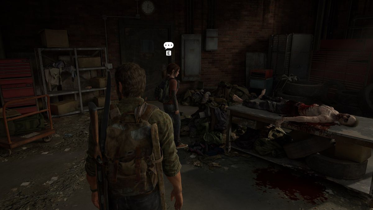 Optional conversation 14 with Ellie location during the Alone and Forasken section of the Pittsburgh chapter in The Last of Us Part 1
