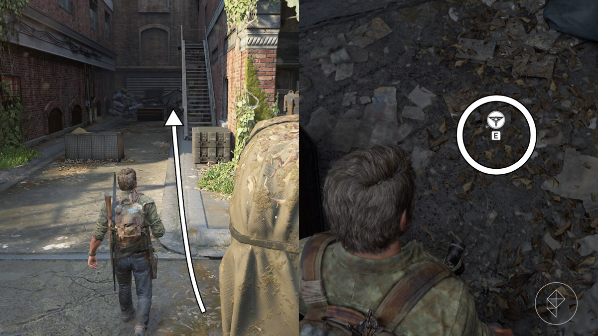 Kazden Risk Firefly pendant location in the Alone and Forsaken section of the Pittsburgh chapter in The Last of Us Part 1
