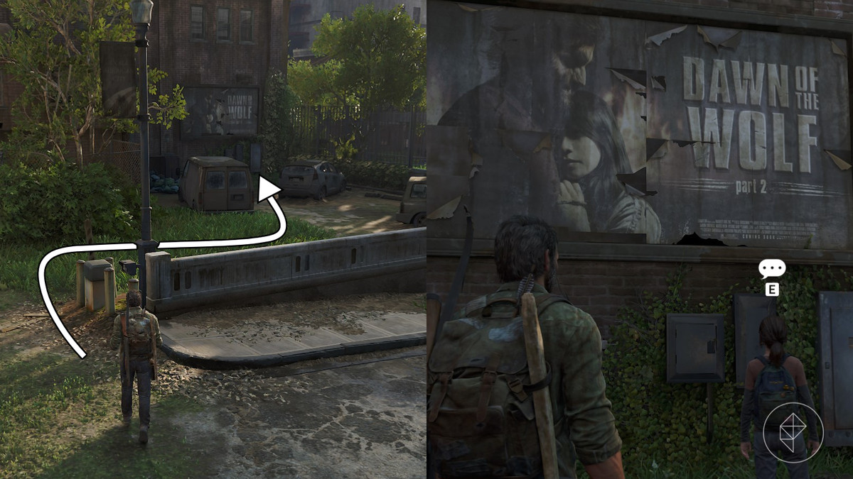 Optional converation 28 location in the Financial District section of the Pittsburgh chapter in The Last of Us Part 1