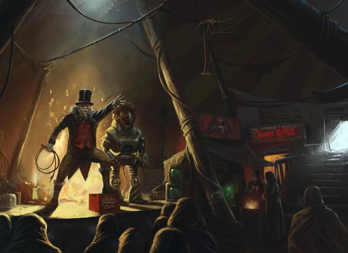 En serie ghouls driver en cirkus från Big Top, en av platserna som spelare kan stöta på i Winter of Atom-kampanjboken.