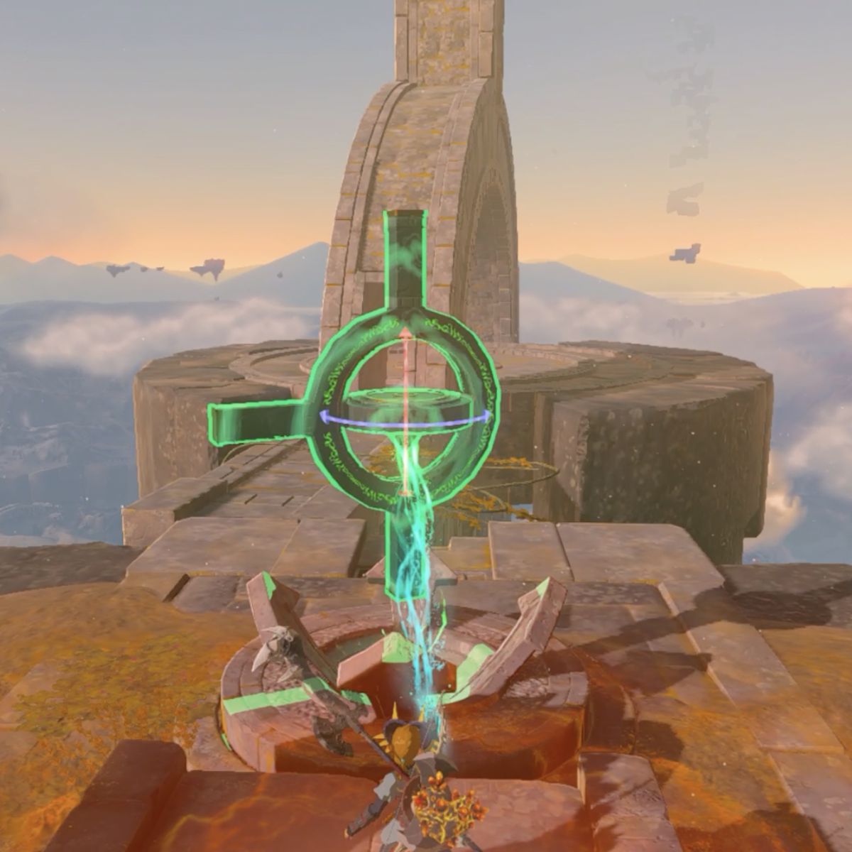 Link löser steg 2 i Jinodok Shrine-pusslet i Zelda: Tears of the Kingdom