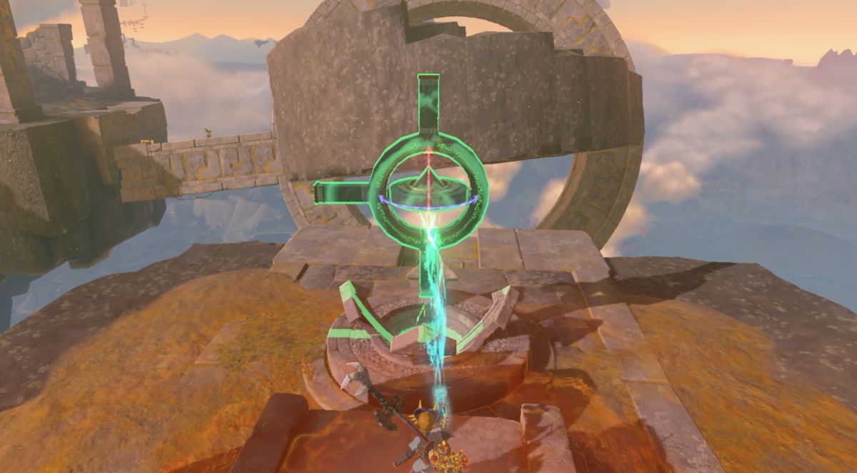 Link löser steg 3 i Jinodok Shrine-pusslet i Zelda: Tears of the Kingdom