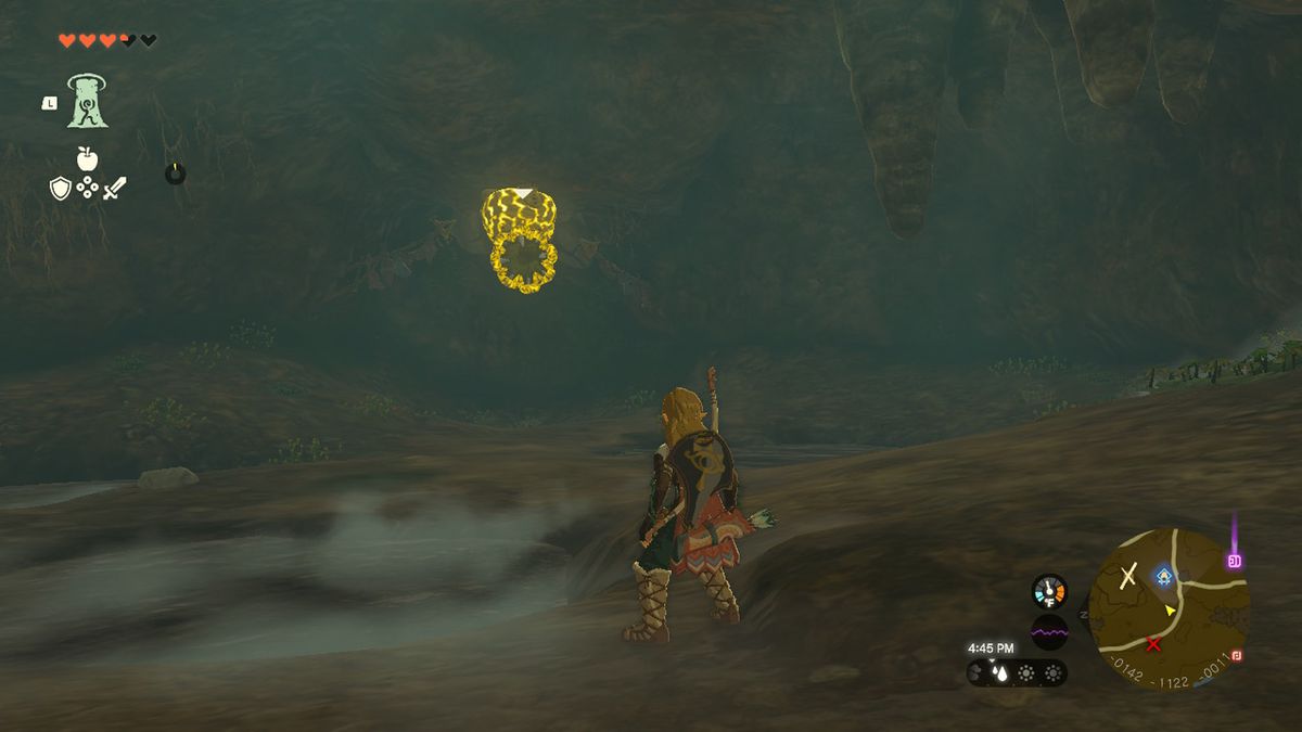 Link slåss mot en elektrisk Like Like i en grotta i Zelda Tears of the Kingdom.