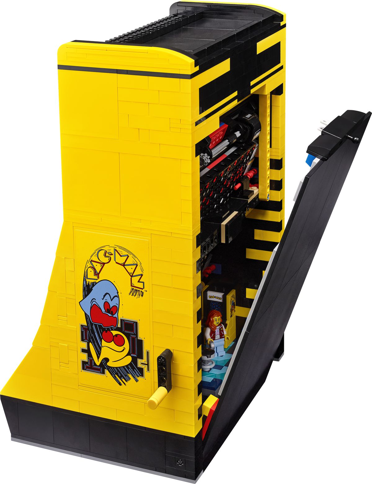 baksidan av Pac-Man Lego set skåp