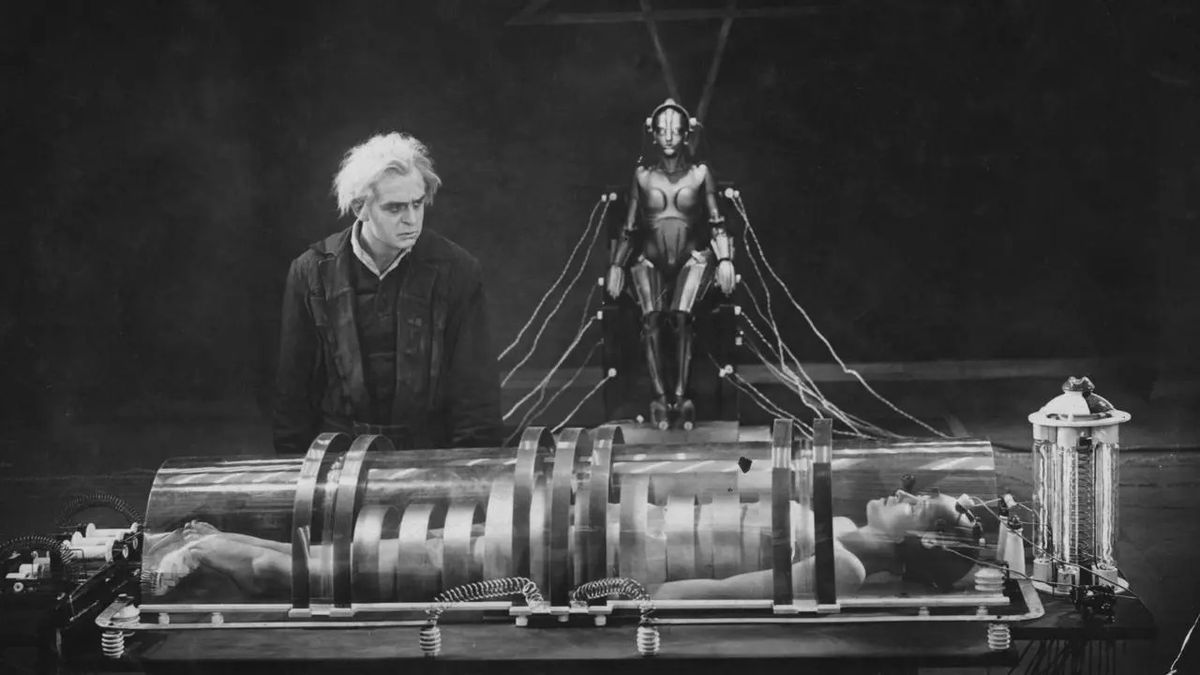 Rotwang, hans Machine-Person, och Maria från Metropolis (1927).