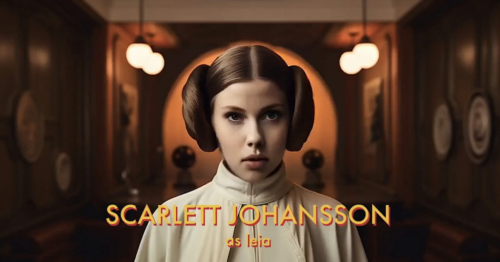AI har nu gjort en fullständig trailer för “Wes Anderson regisserar Star Wars”.
