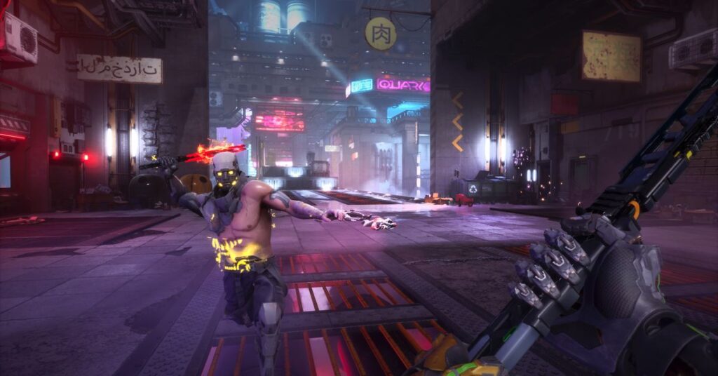 Cyberpunk-ninjaspelet Ghostrunner 2 på väggen körs på PC och konsoler i år