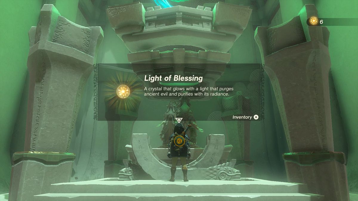 Light of Blessing beskrivning i The Legend of Zelda: Tears of the Kingdom.  