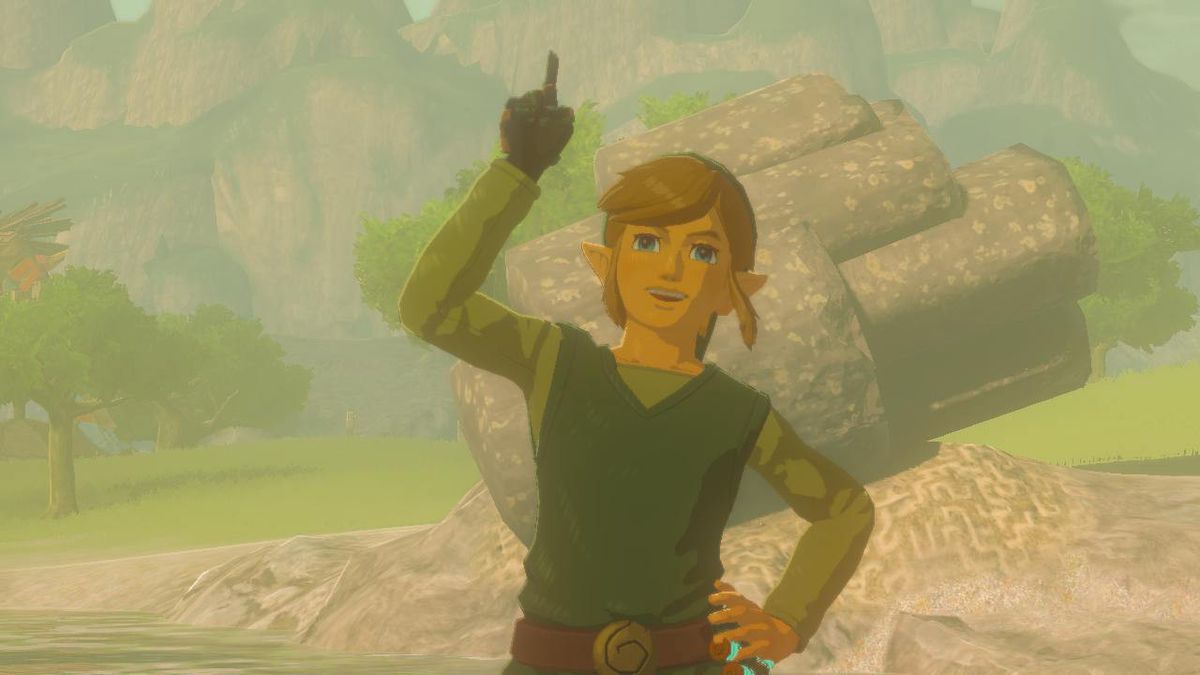 Link wears the Wind Armor in Zelda Tears of the Kingdom.