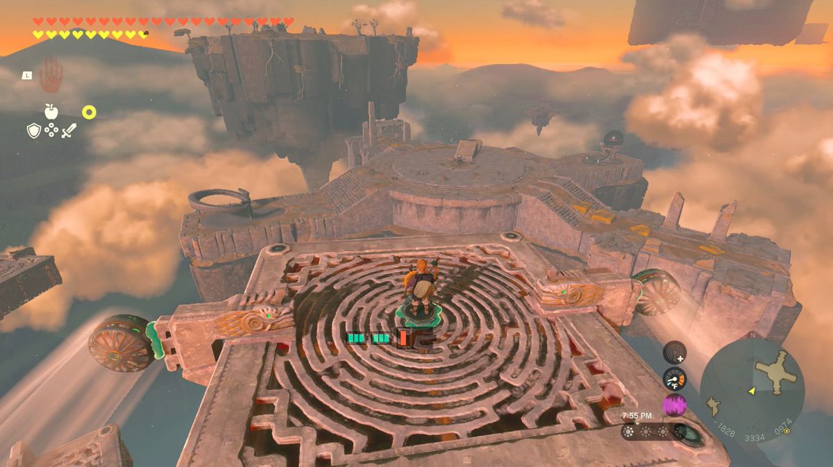Link reser till Taninoud Shrine vid East Hebra Sky Archipelago i Zelda: Tears of the Kingdom