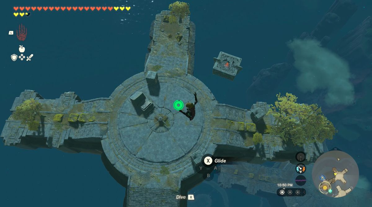 Links faller ner till en himmelö i Sky Mines i Zelda: Tears of the Kingdom