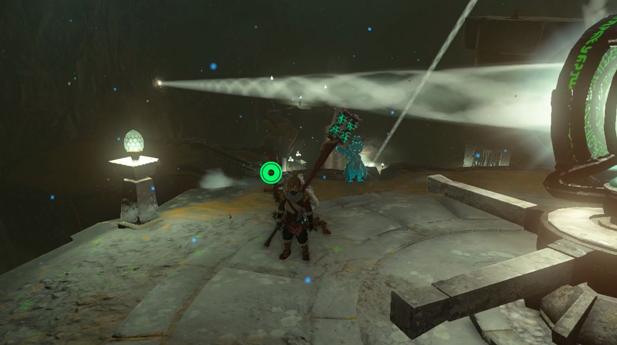 Link placerar ett ljus på Starview Island i Zelda: Tears of the Kingdom