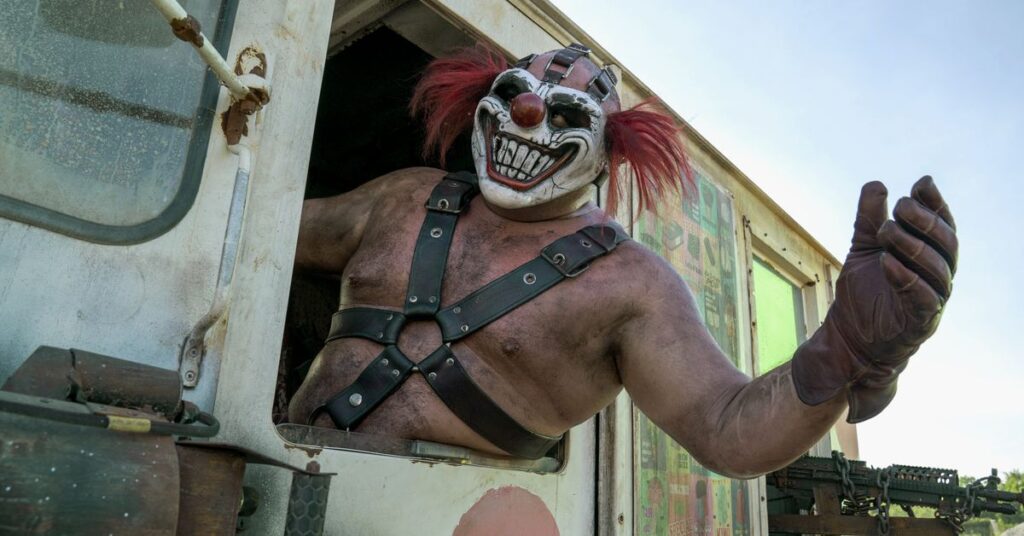 Will Arnett spelar Twisted Metals mordclown, och resultatet är vilt