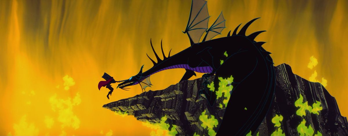 Maleficent in her dragon form in Sleeping Beauty