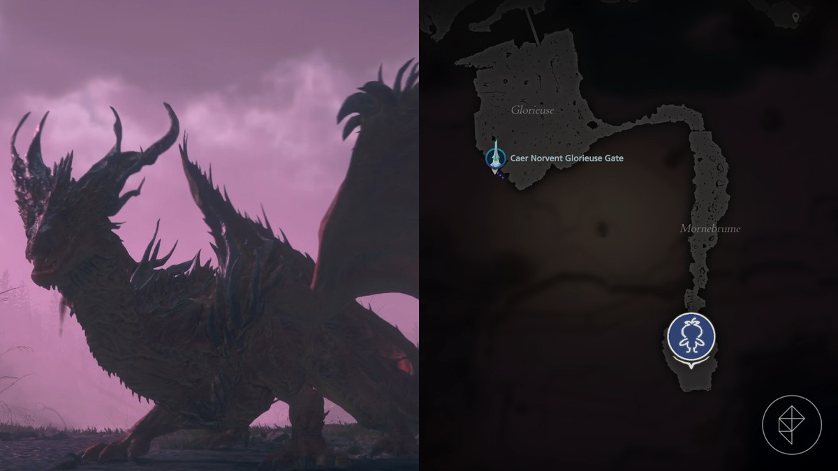 Ruin Reawakened jaktplats på kartan över Sanbreque i Final Fantasy 16.