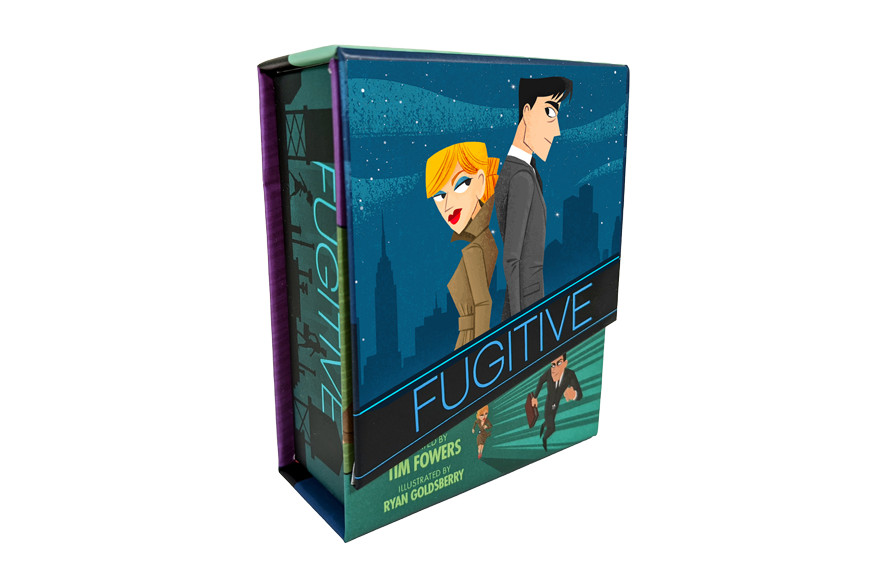 Boxen för Fugitive, som visar ett par människor fyllda med intriger och en bild av dem som springer.