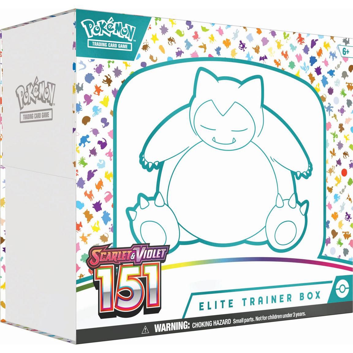 Elittrainerboxen för Pokémon Scarlet och Violet: 151 Collection TCG, som har en Snorlax på förpackningen.