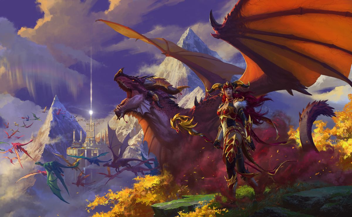 Nyckelkonst för Blizzards World of Warcraft: Dragonflight-expansion
