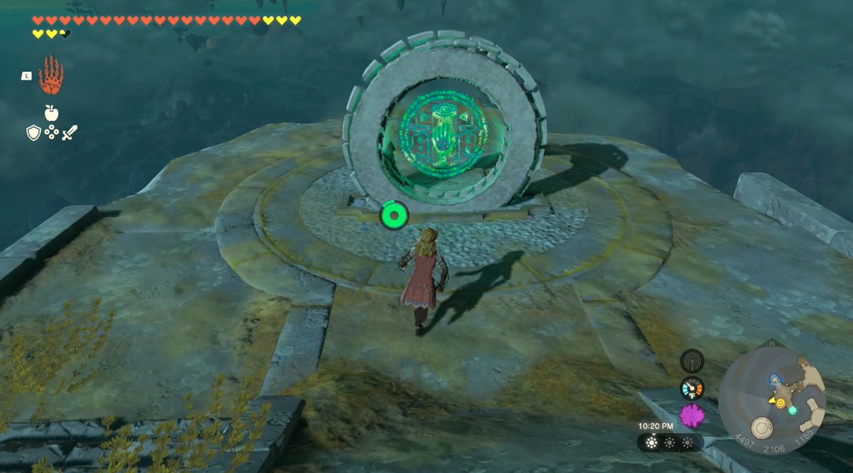 Link aktiverar Sky Mine-sigilen i Zelda: Tears of the Kingdom