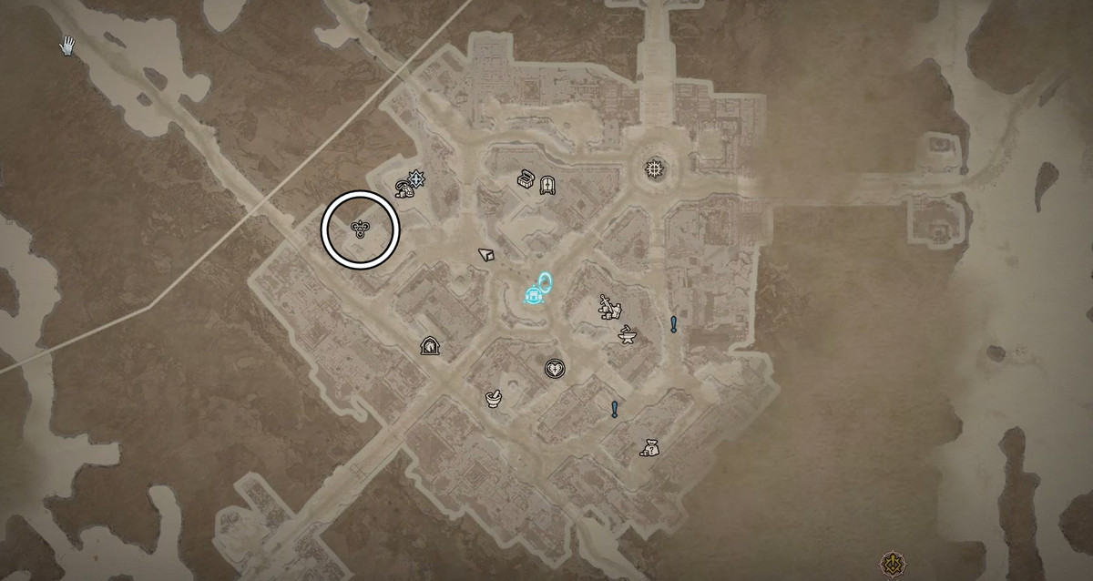 Ockultistisk plats på en karta i Kyovashad i Diablo 4 / IV.