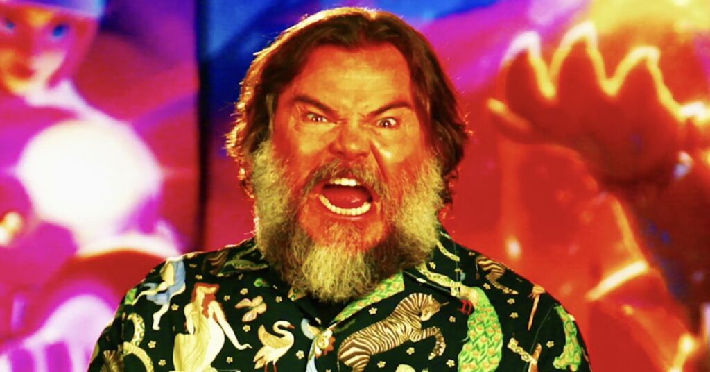 Jack Black susar om Bowser i Mario-filmen bakom kulisserna