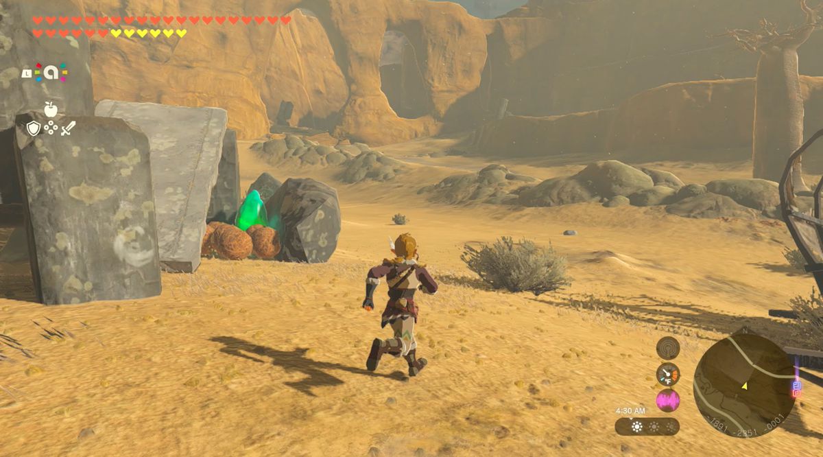 Link går till Gerudo Canyon Crystal i Zelda: Tears of the Kingdom