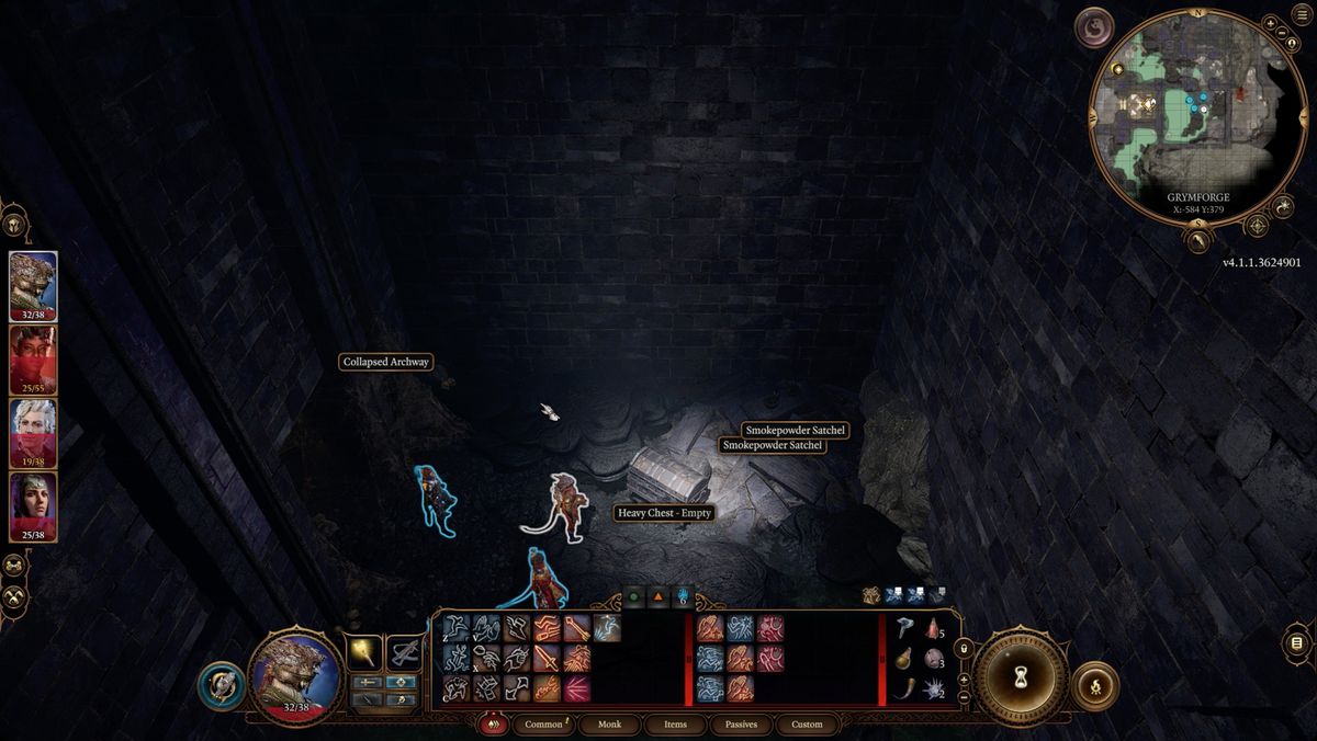 Baldur's Gate 3 festar i ett hemligt rum där du kan hitta två Smokepowder Satchels
