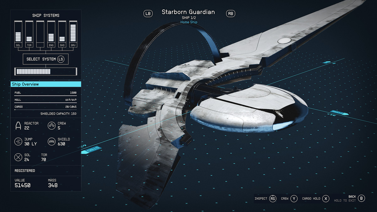 Starfield Starborn Guardian-skepp