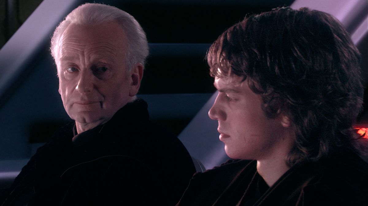Senator Palpatine berättar för Anakin historien om Darth Plagueis i Revenge of the Sith