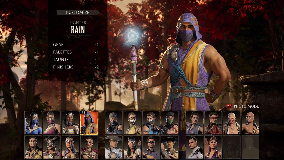 Rain holds his staff in Mortal Kombat 1