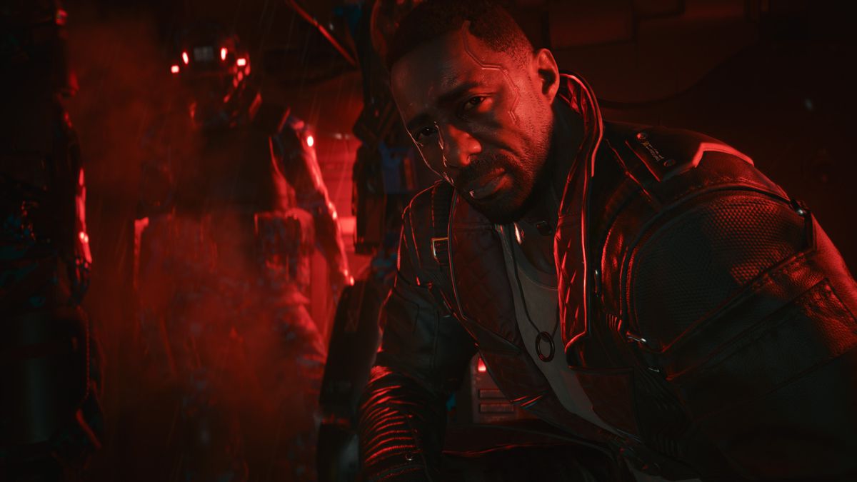 Idris Elba som Solomon Reed, en av de nya bikaraktärerna som introducerades i Cyberpunk 2077:s Phantom Liberty-expansion.