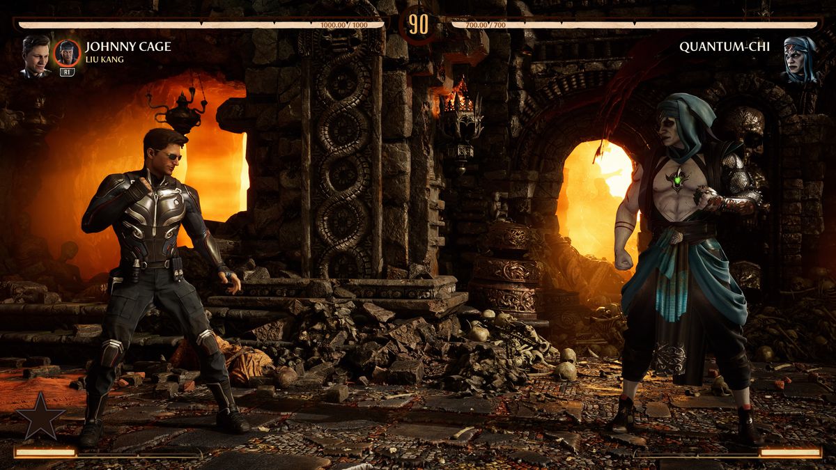 Johnny Cage möter Quantum Chi i en skärmdump från Mortal Kombat 1
