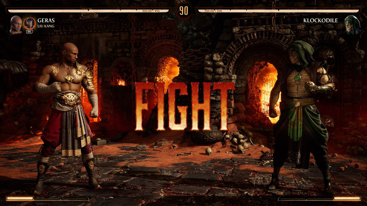 Geras möter Klockodile i en skärmdump från Mortal Kombat 1