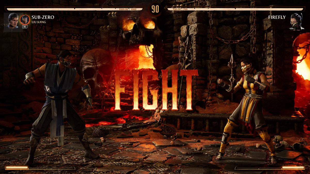 Sub-Zero möter Firely i en skärmdump från Mortal Kombat 1
